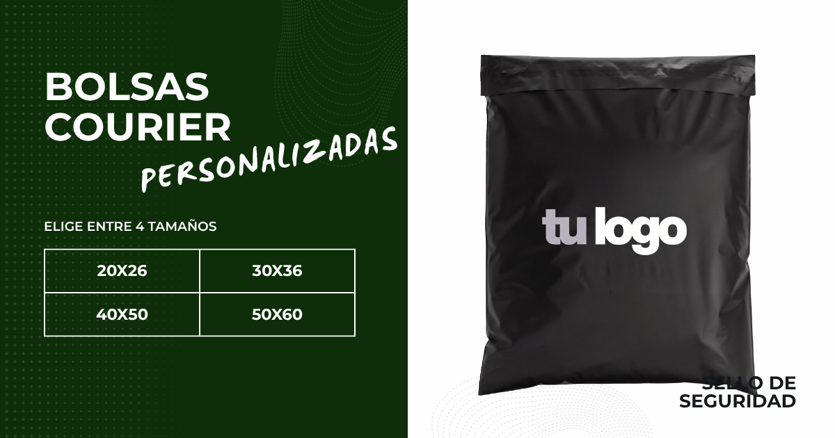 Bolsas compostables courier personalizadas