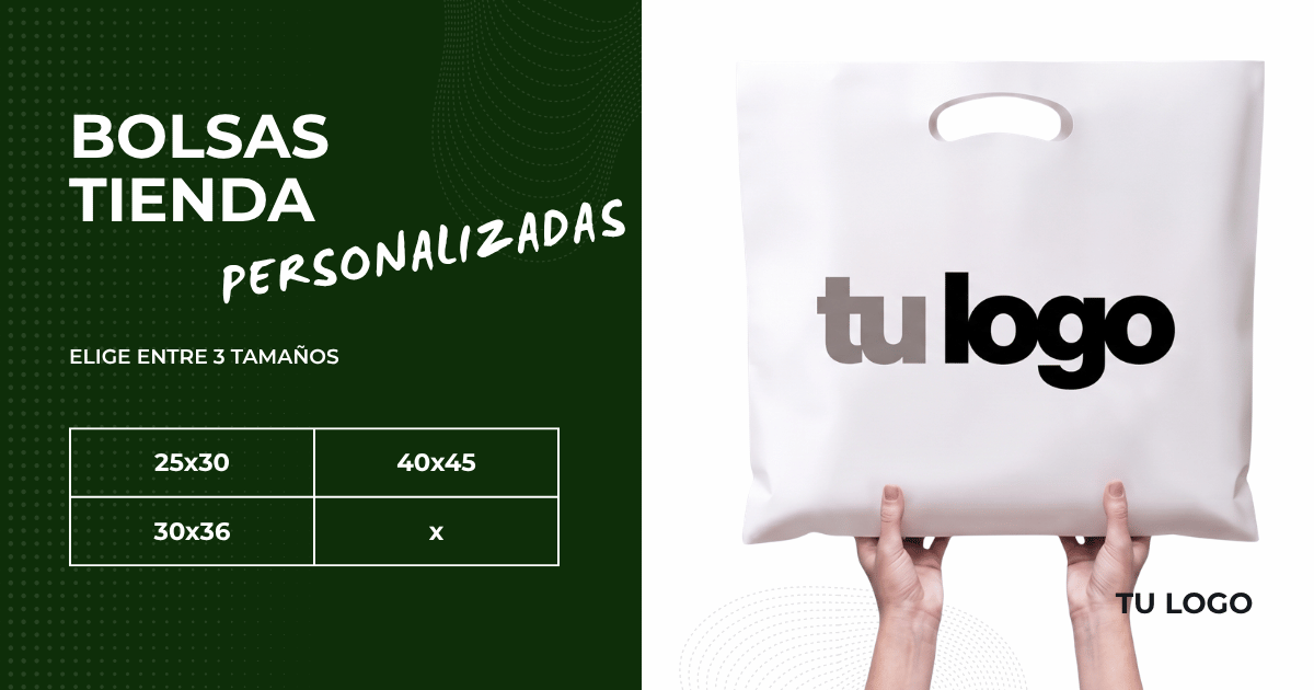 bolsas para empresas bolsas compostables tres medidas logo personalizado
