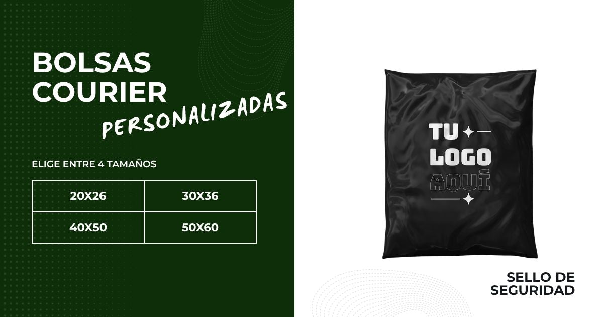 Bolsas compostables courier personalizadas