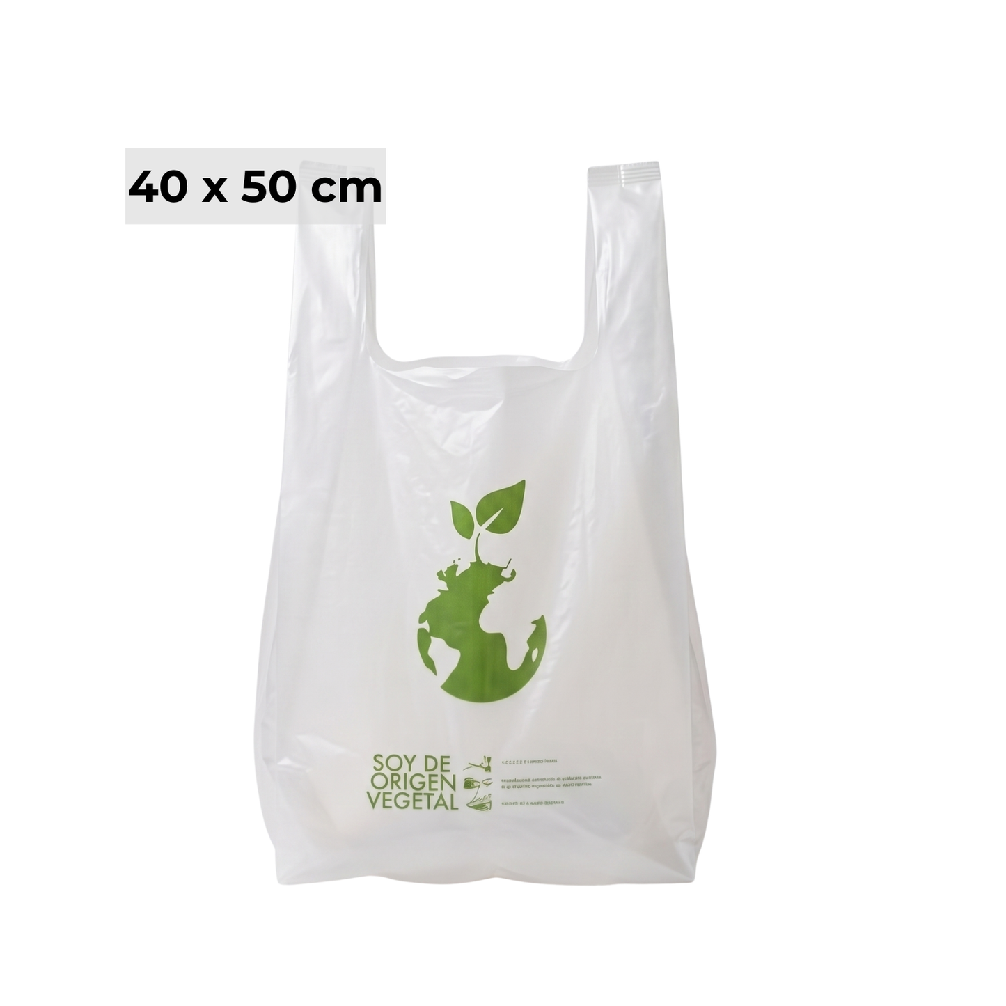 Bolsa Camiseta Compostable 40x50 al por mayor