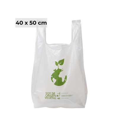Bolsa Camiseta Compostable 40x50 al por mayor