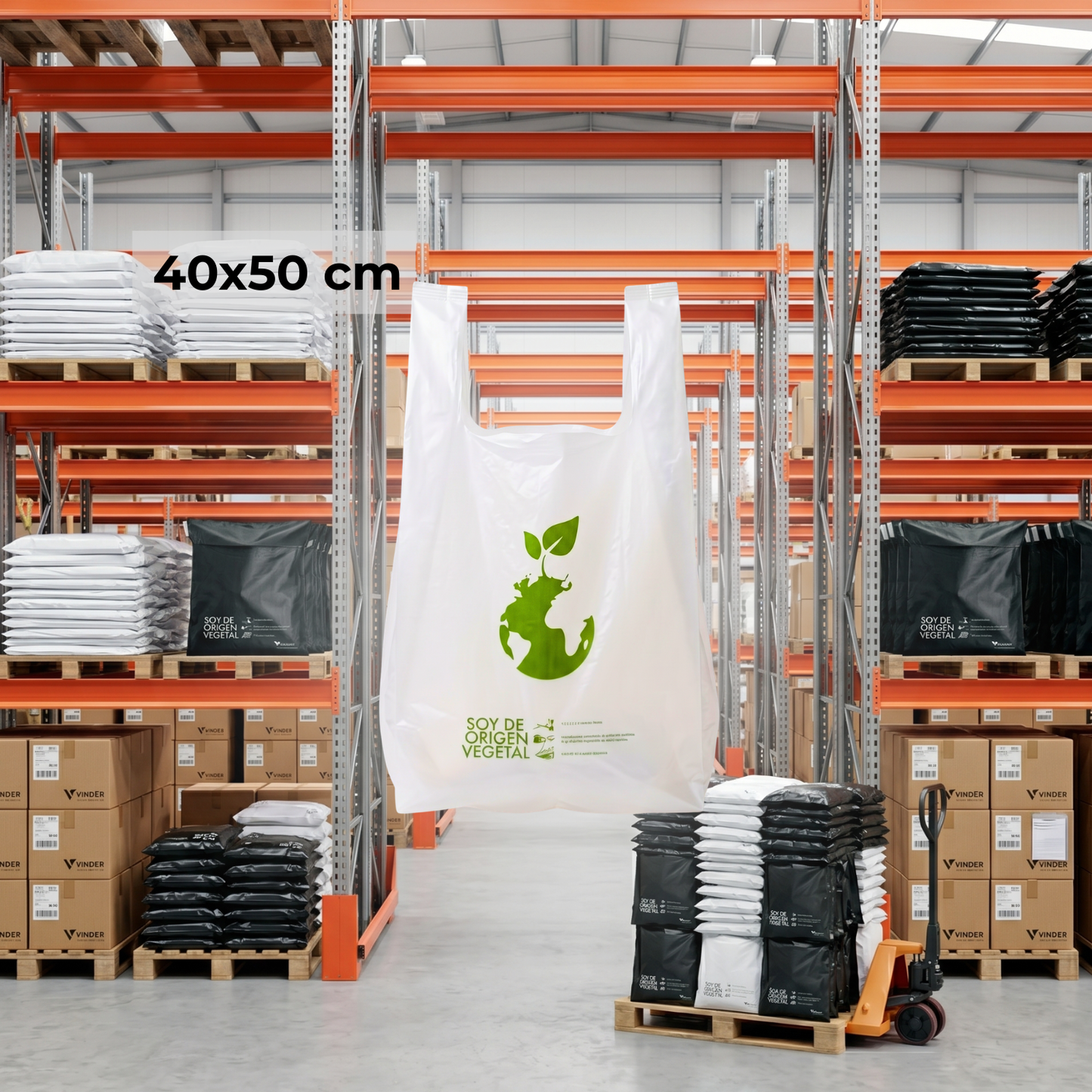 Bolsa Camiseta Compostable 40x50 al por mayor