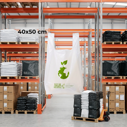 Bolsa Camiseta Compostable 40x50 al por mayor