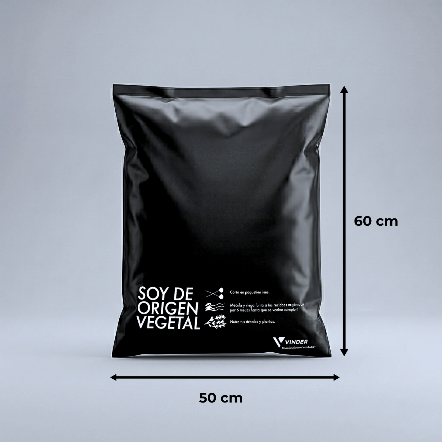 Bolsa Courier Compostable Negra 50x60 Por Mayor