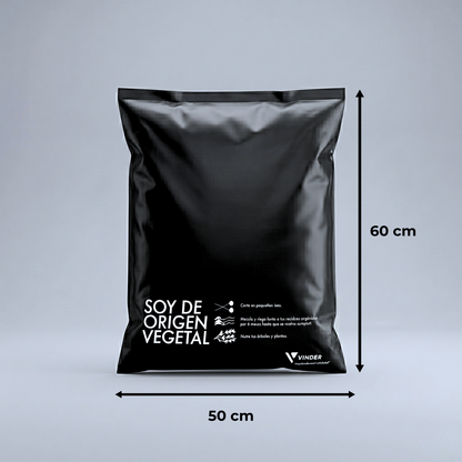 Bolsa Courier Compostable Negra 50x60 Por Mayor