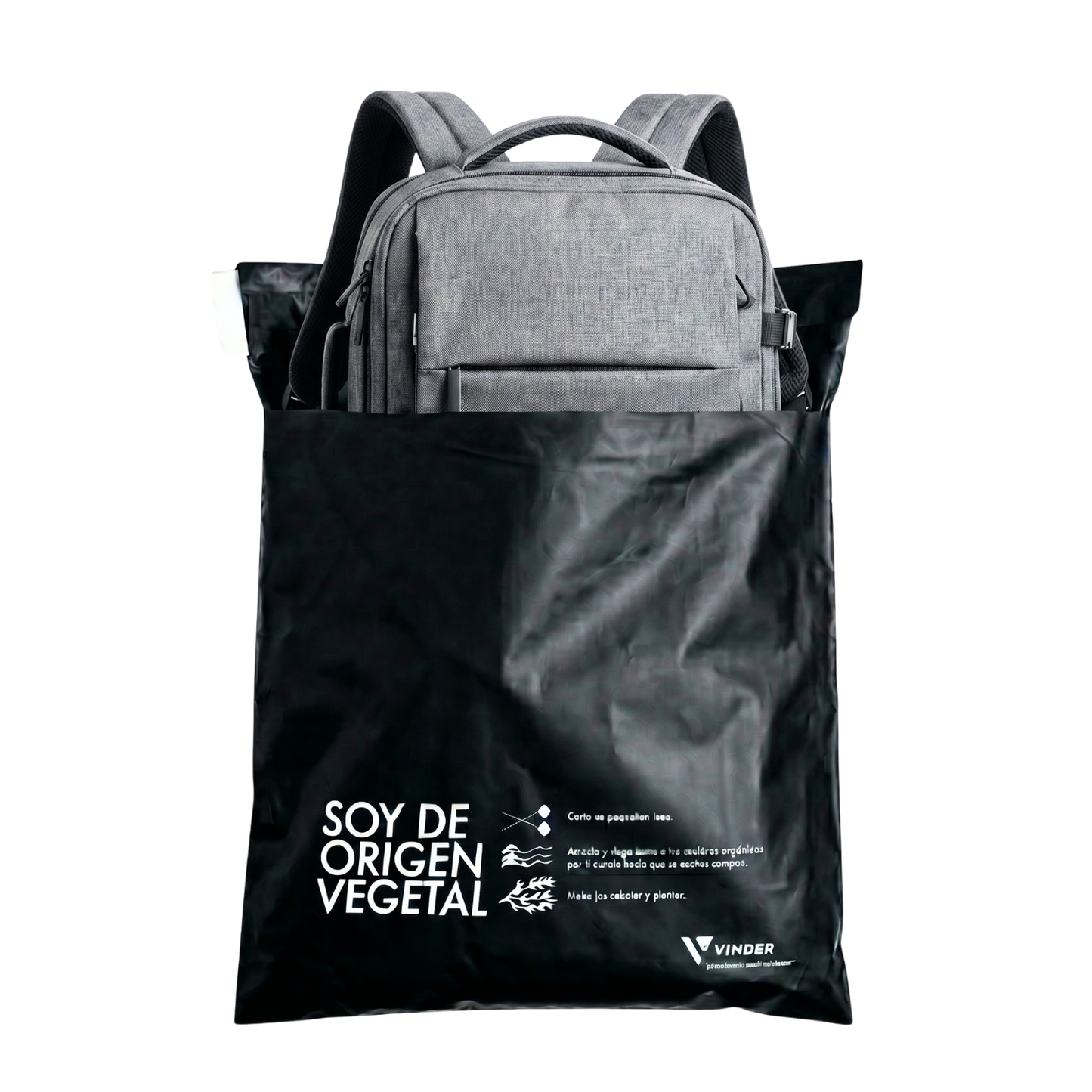 Bolsa Courier Compostable Negra 50x60 Por Mayor