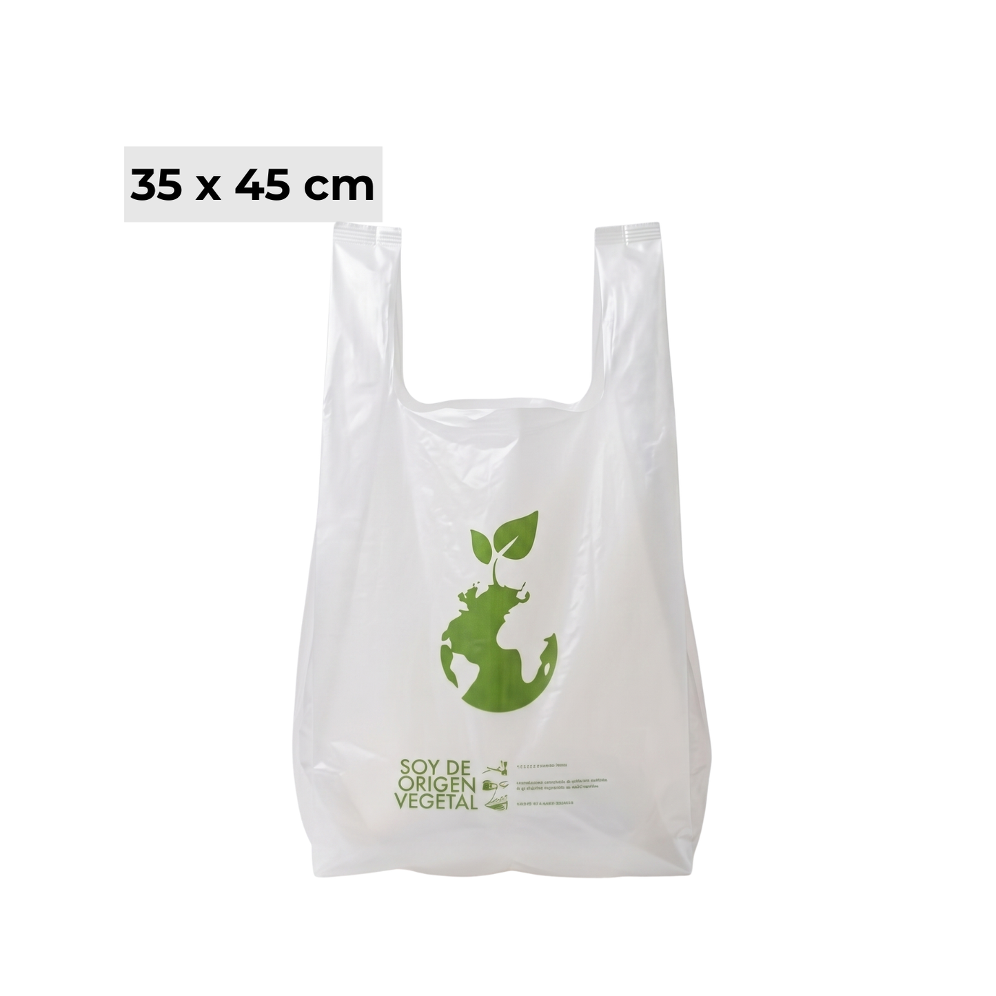 Bolsa Camiseta Compostable 35x45 al por mayor