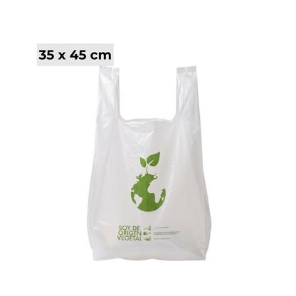 Bolsa Camiseta Compostable 35x45 al por mayor