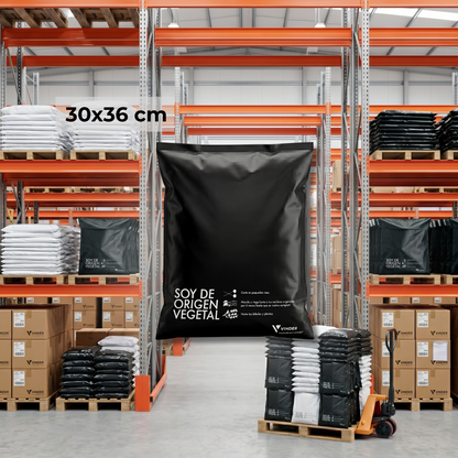 Bolsa Courier Compostable Negra 30x36 Por Mayor
