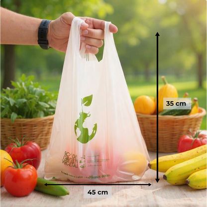 Bolsa Camiseta Compostable 35x45 al por mayor