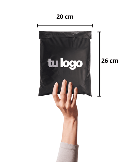 Bolsa courier personalizada Negra 20x26