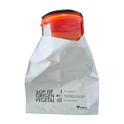 Bolsa courier blanca compostable lisa 30x36 cm sobre de envío medida estándar para ropa y e-commerce Vinder Chile