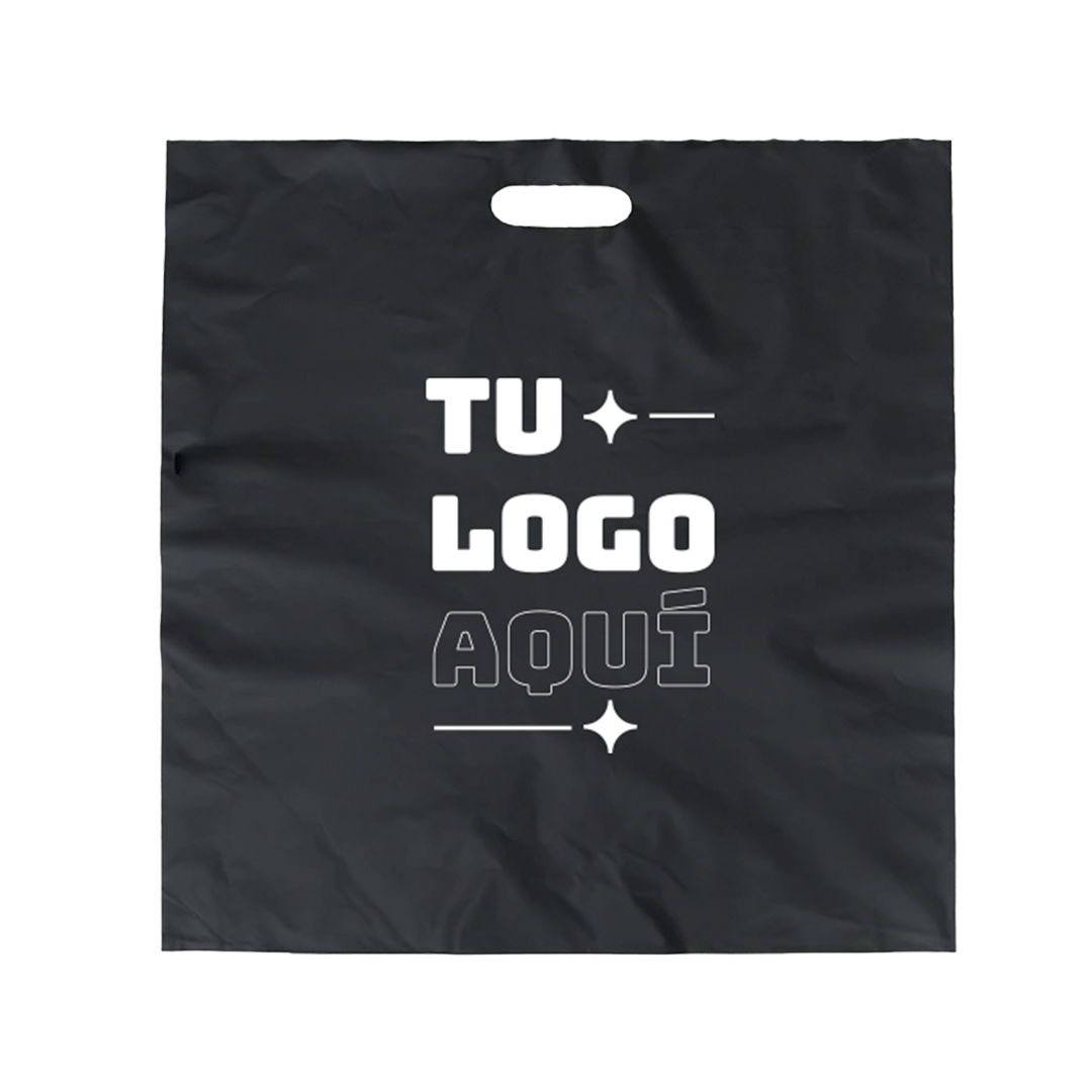Bolsa courier compostable negra personalizada con logo 20x26 cm sobre de envío para e-commerce y tiendas Vinder Chile