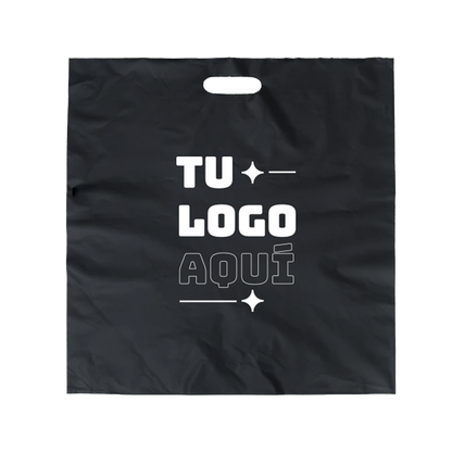 Bolsa courier compostable negra personalizada con logo 20x26 cm sobre de envío para e-commerce y tiendas Vinder Chile