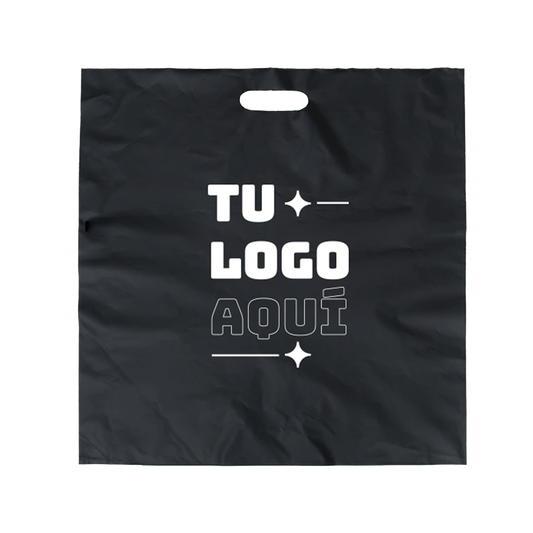 Bolsa courier compostable negra personalizada con logo 20x26 cm sobre de envío para e-commerce y tiendas Vinder Chile