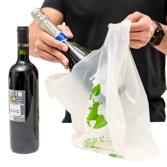 Bolsa camiseta compostable 40x50