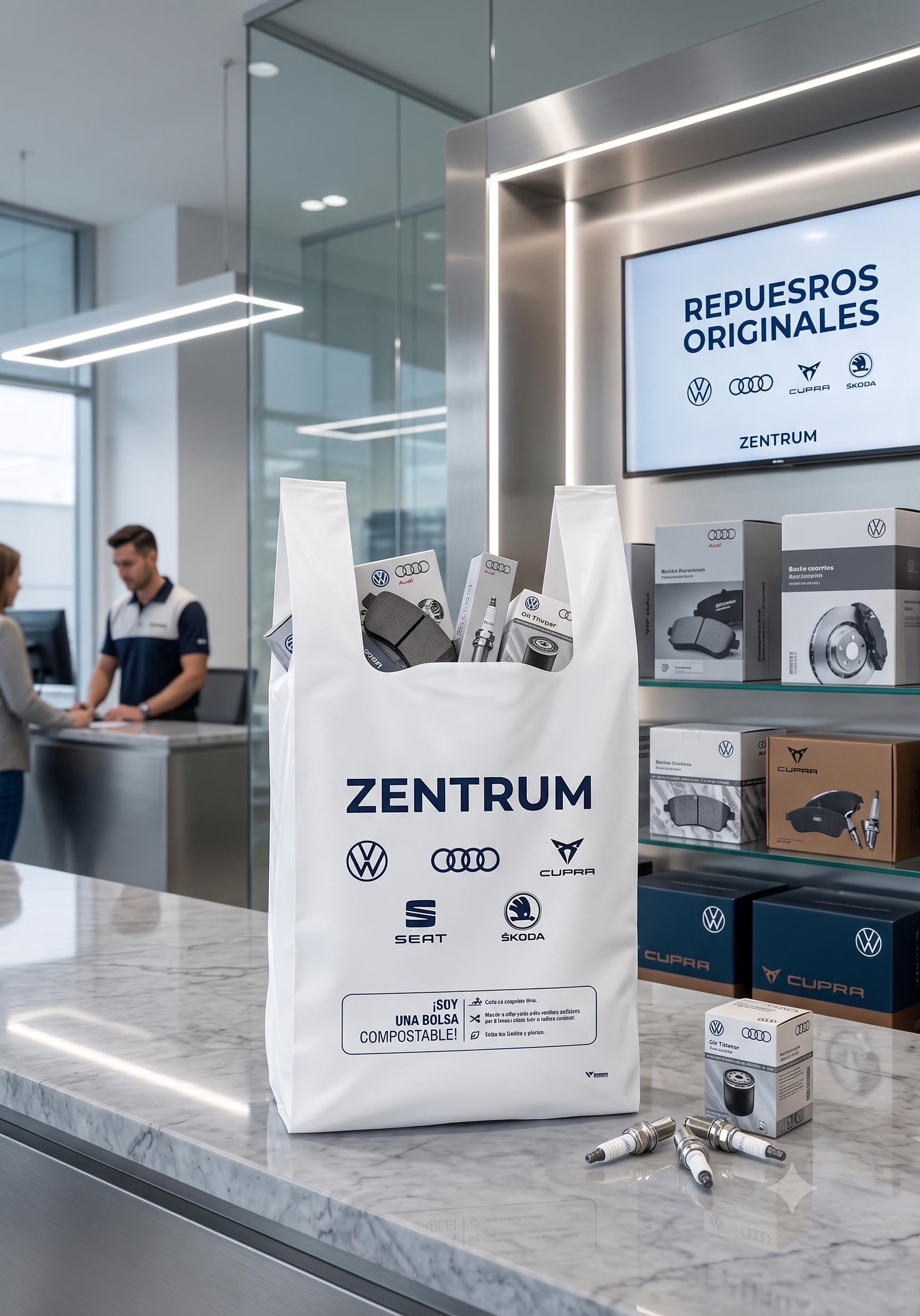 Bolsas de tienda personalizadas con marca