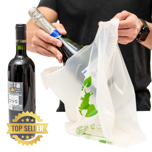 Bolsa camiseta compostable 40x50