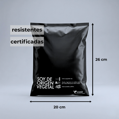 Bolsa Courier Compostable Negra 20x26 Por Mayor