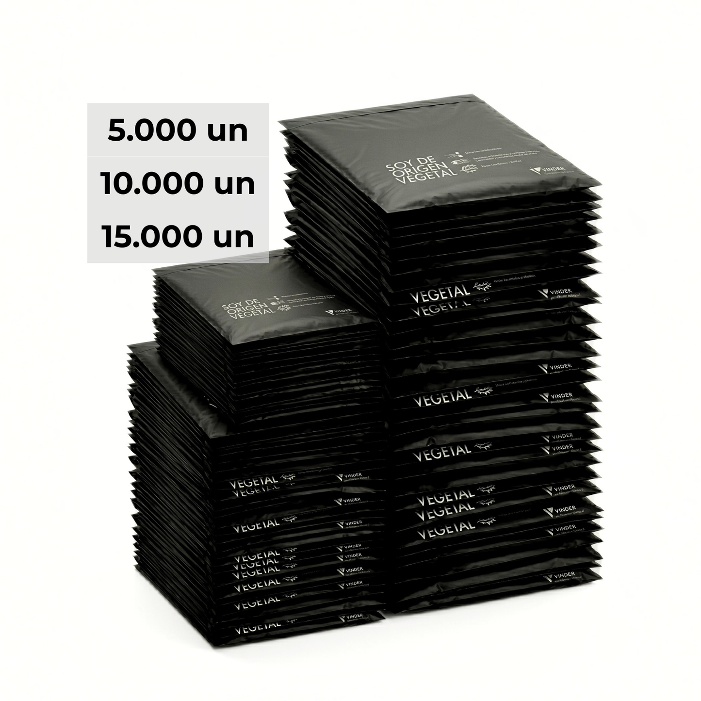 Bolsa Courier Compostable Negra 40x50 Por Mayor