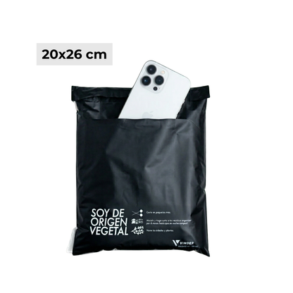 Bolsa Courier Compostable Negra 20x26 Por Mayor