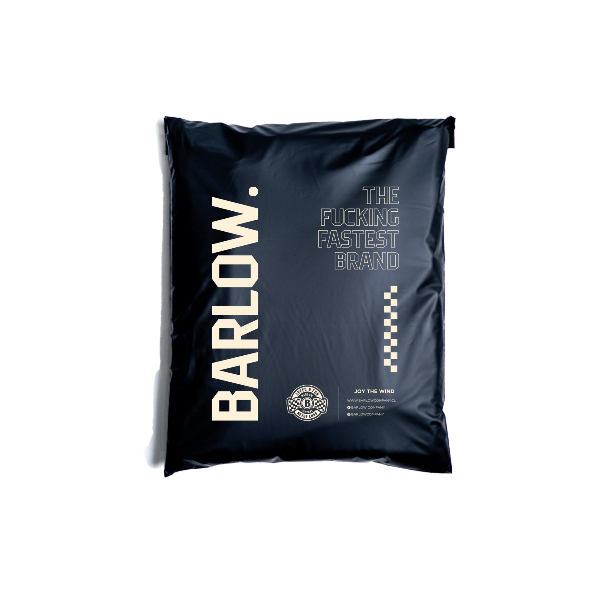 Sobre de envío compostable negro 30x36 cm de alta resistencia 40 micrones de grosor para despacho de pedidos Vinder Chile
