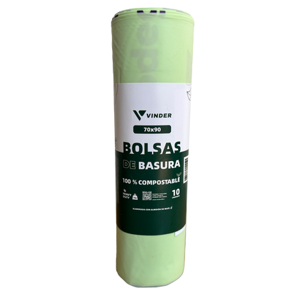 Mayorista - Bolsas de basura 70x90 compostable (disponible sólo en color verde)