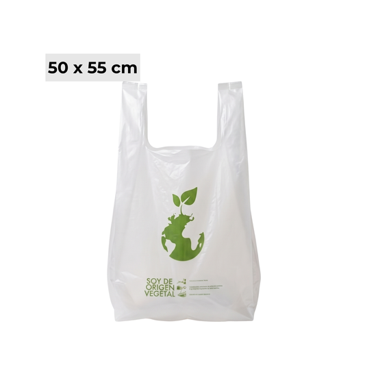 Bolsa Camiseta Compostable 50x55 al por mayor